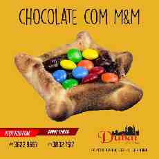 Esfiha de chocolate c/ M&M's