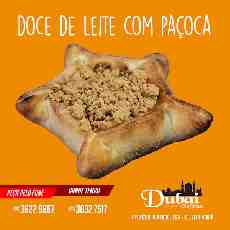 Esfiha doce de leite e paçoca